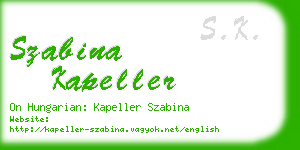 szabina kapeller business card